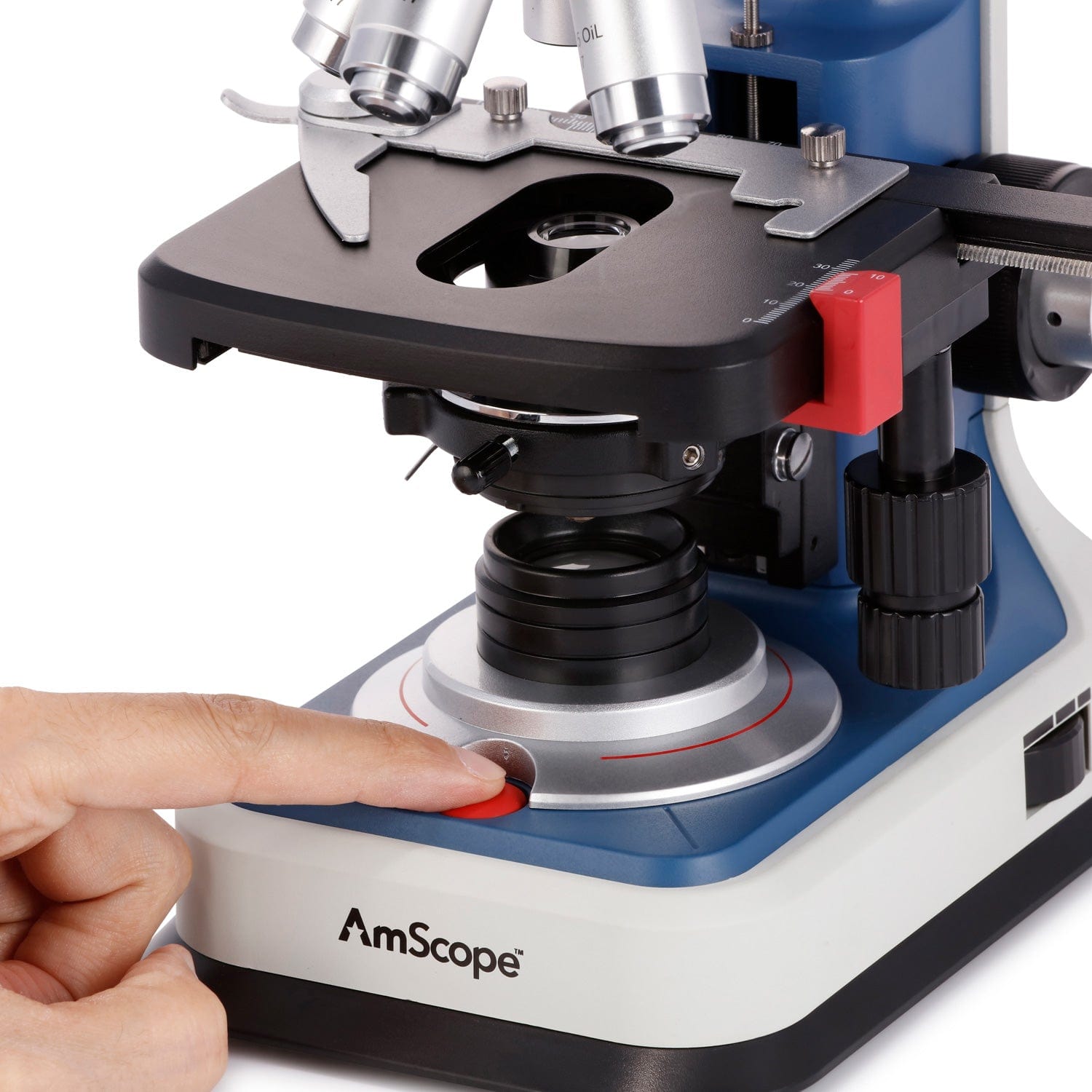 Microscope Compound 40X - Mikroskop dwuokularowy AmScope 40X-2500X dla studentów