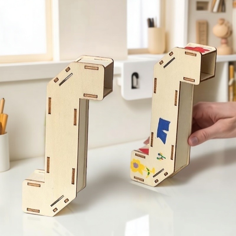 Science Project Toys Making - Zestaw do samodzielnego wykonania drewnianego periskopu