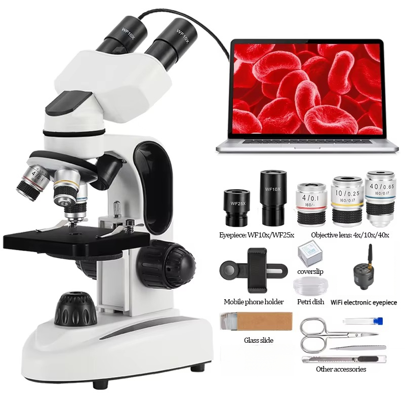 Mikroskop dwuokularowy 40X-100 – Microscope Compound 40X recenzja i cena